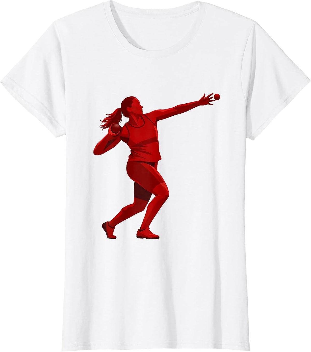 Shot Put Athlete Illustration Everyone Watches T-Shirt - White