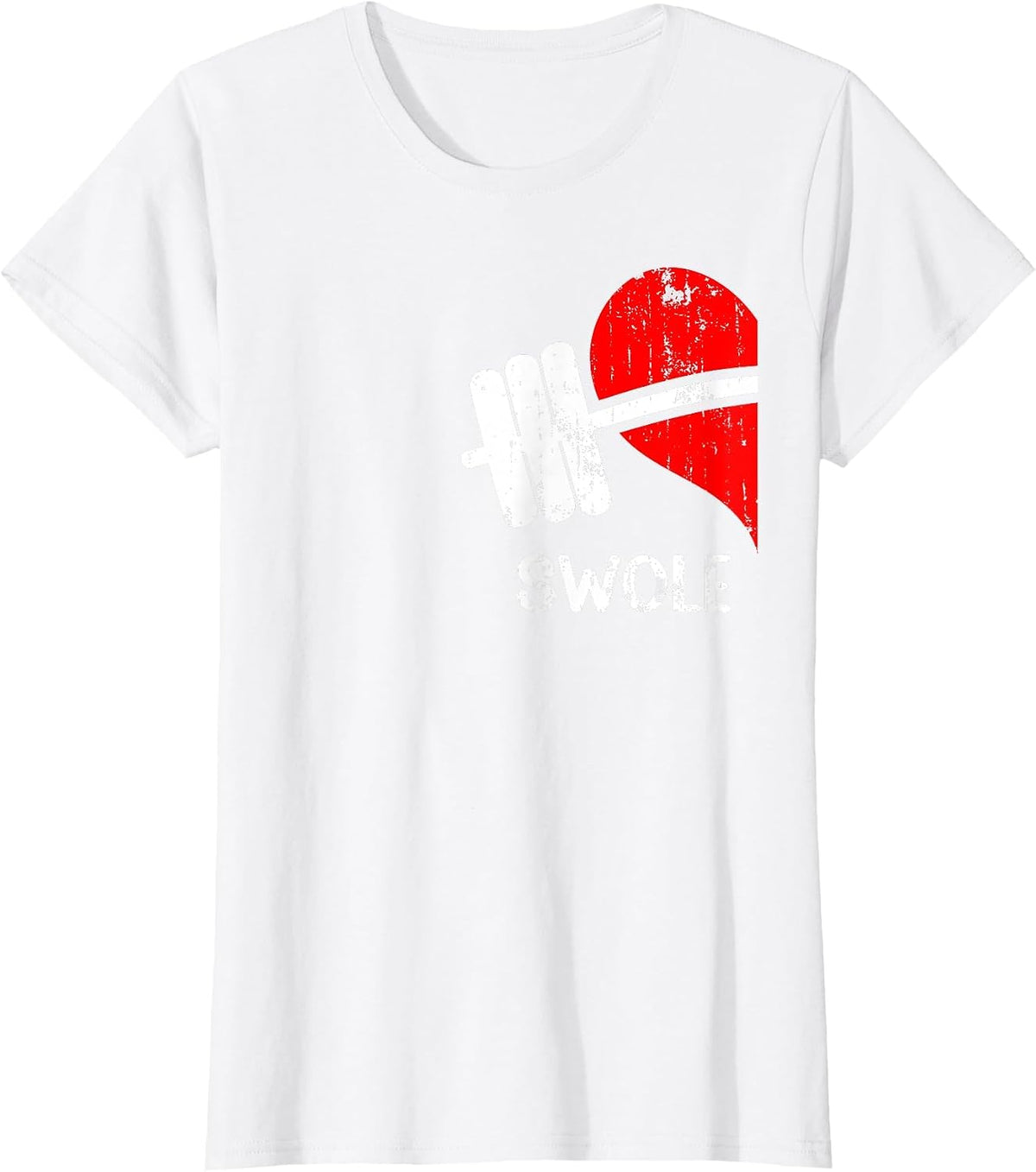 Swole Mates Couples Matching Gym Funny Tee Weightlifting T-Shirt - White