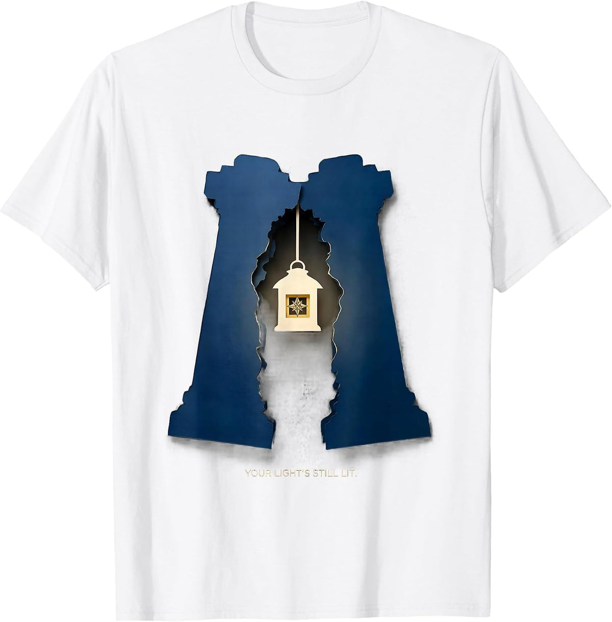 Men's Your Light's Still Lit Masonic Square Compass Freemason T-Shirt - White