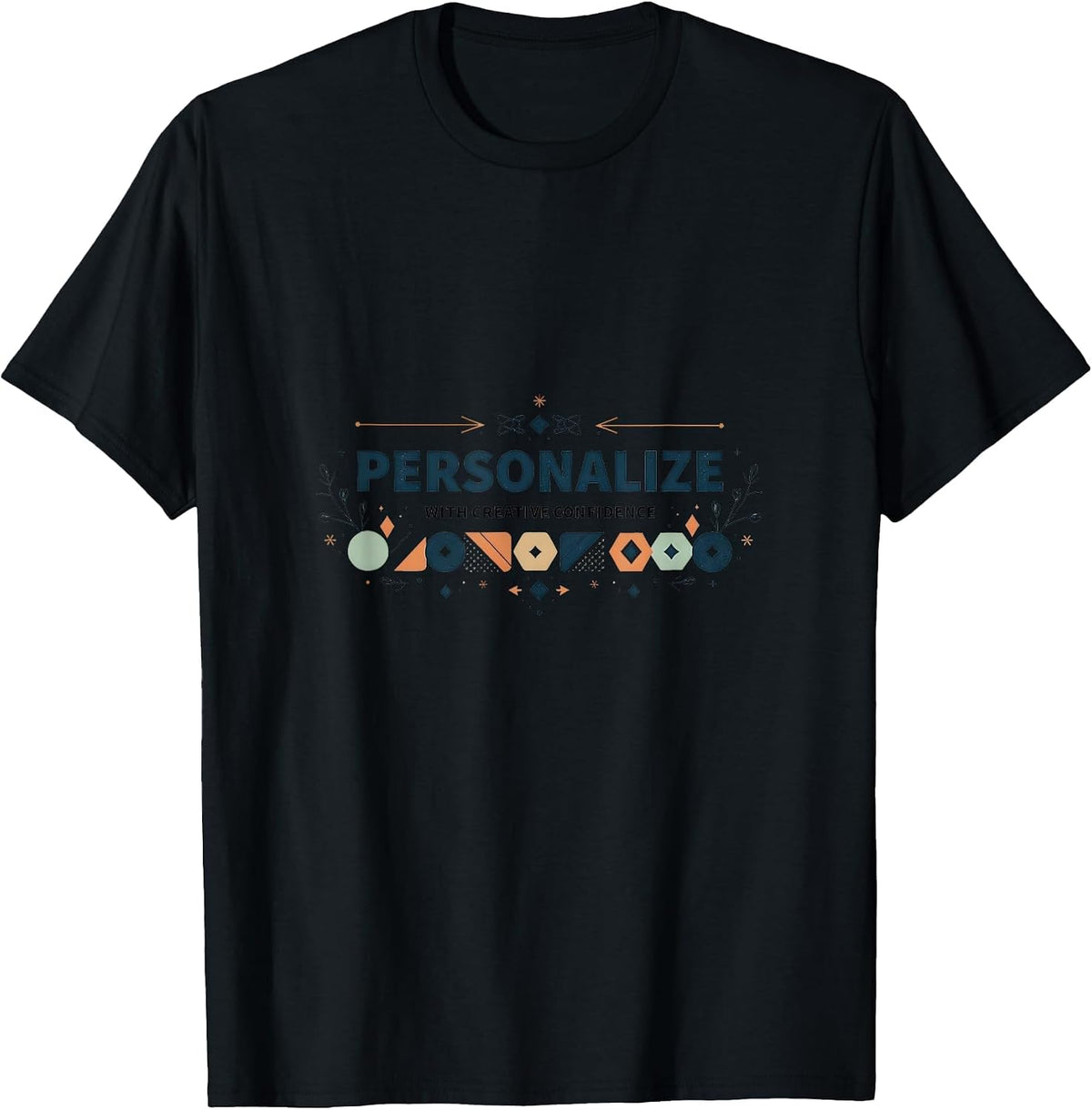 Personalize with Creative Confidence Design T-Shirt, Men, Black, X-Large - As Pictured
