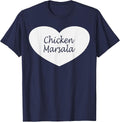 Chicken Marsala Heart Apparel | Funny Chickens Lover Design T-Shirt - Navy Blue