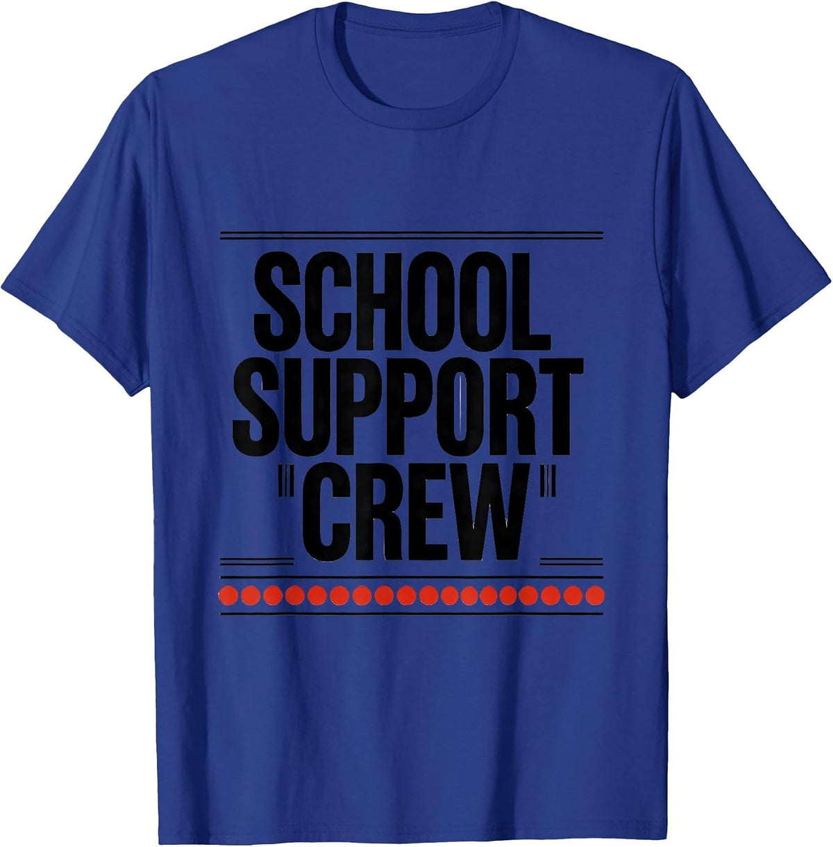Men's School Support Crew Retro PTA Parent Volunteer Crew Pride T-Shirt - Royal Blue