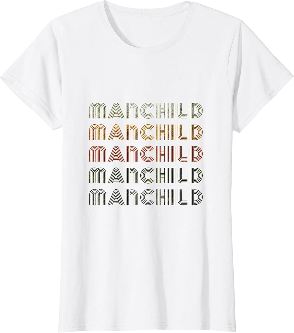 Love Heart Manchild Tee Grunge Vintage Style Black Manchild T-Shirt - White