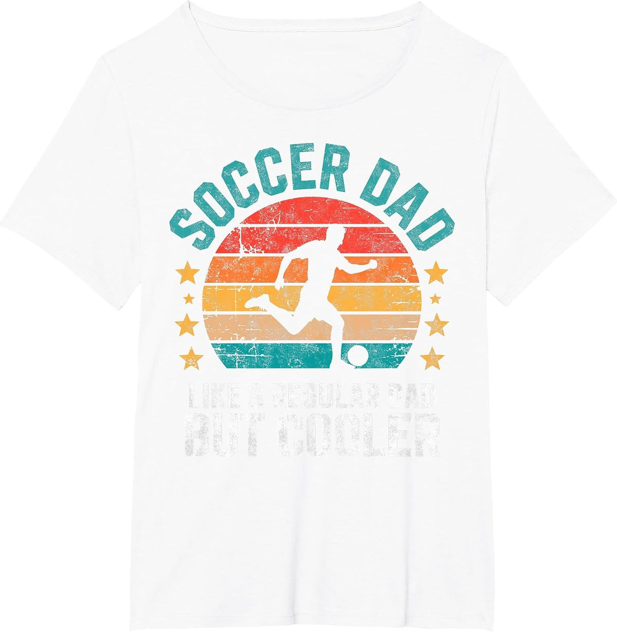Vintage Soccer Player Dad Like a Regular Father But Cooler T-Shirt - White