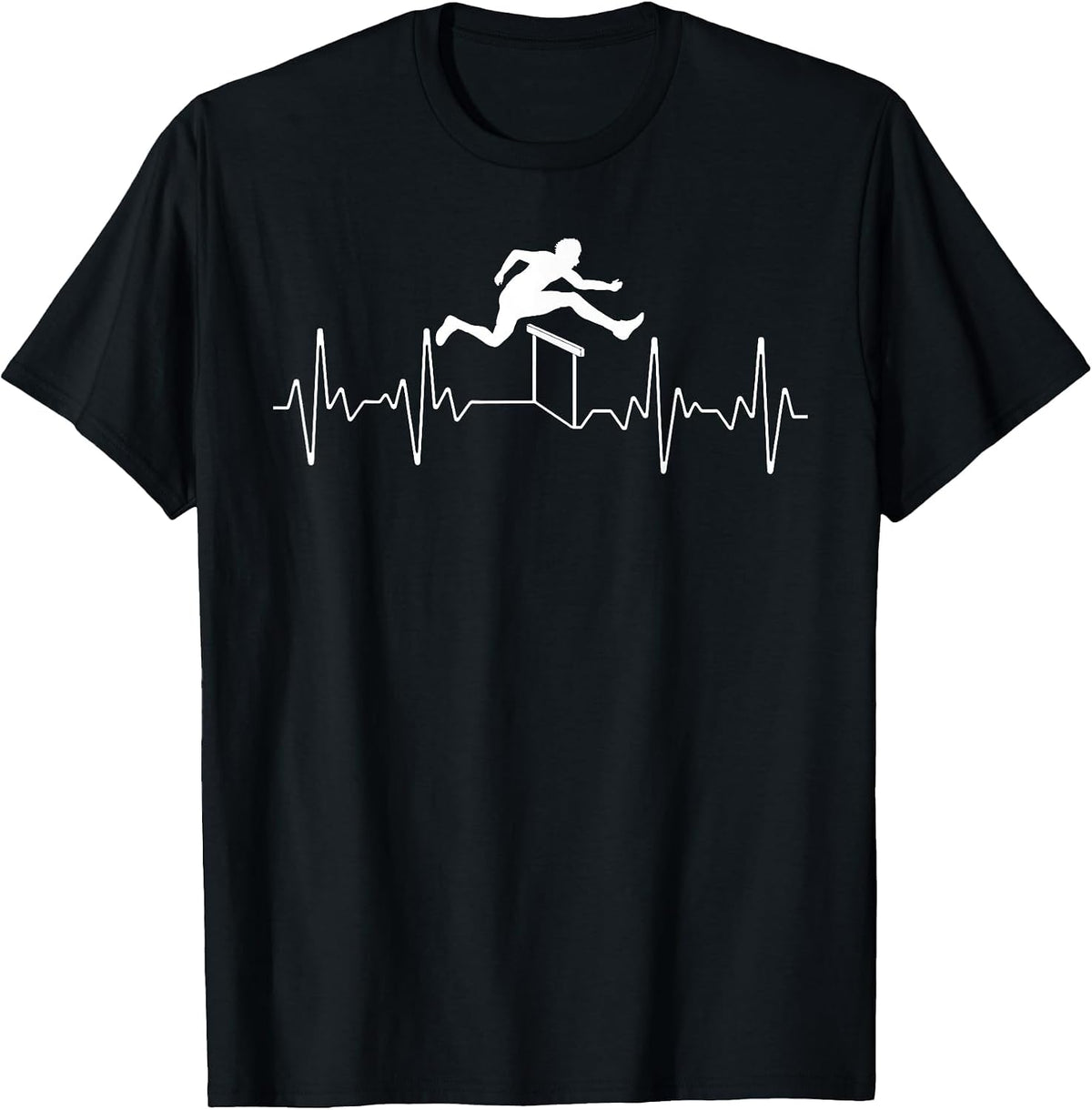 Hurdles Track & Field Art for Men Women Jumper Track Coach T-Shirt - Black