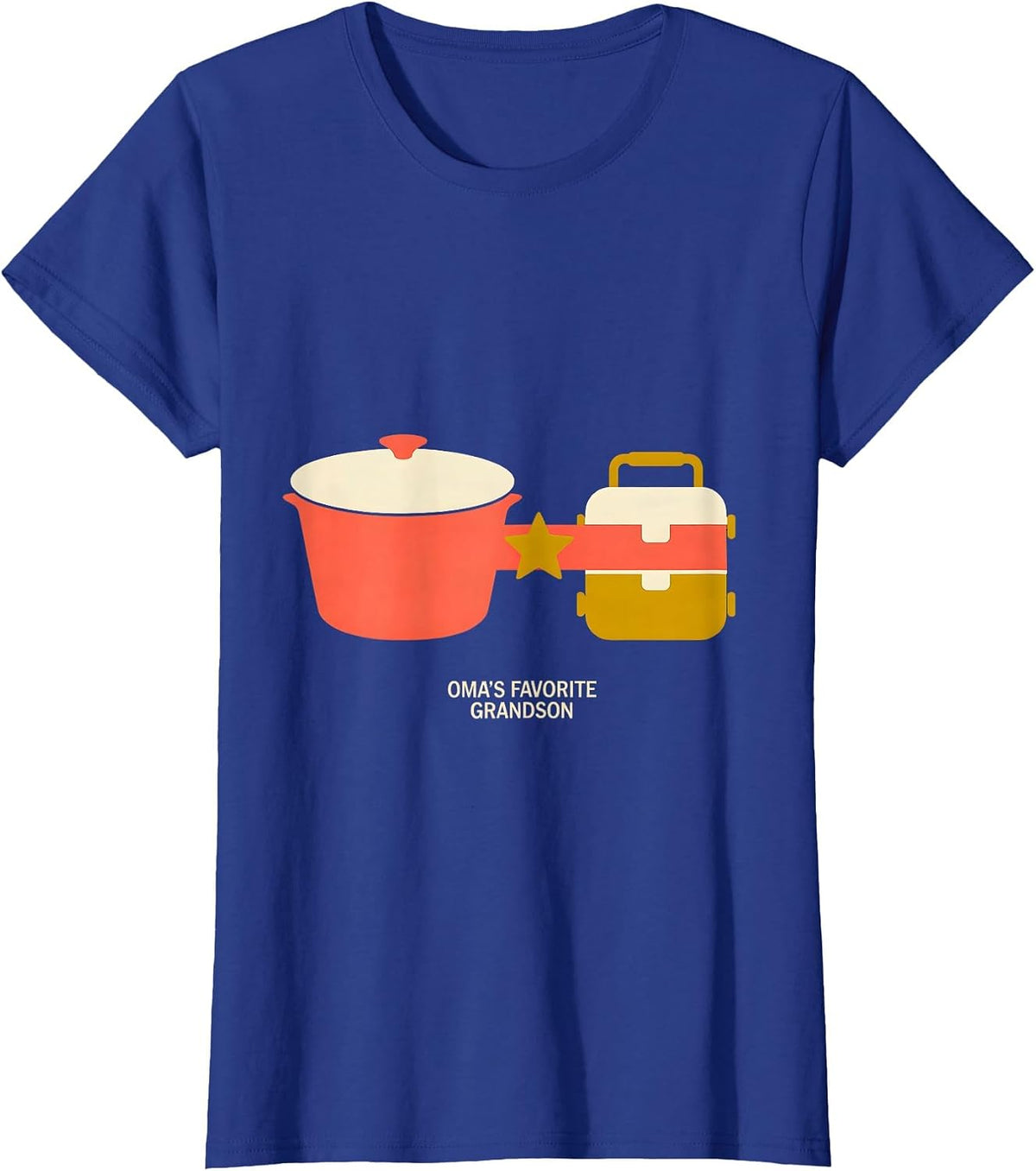 Women's Oma's Favorite Grandson Midcentury Modern Family Pride T-Shirt - Royal Blue
