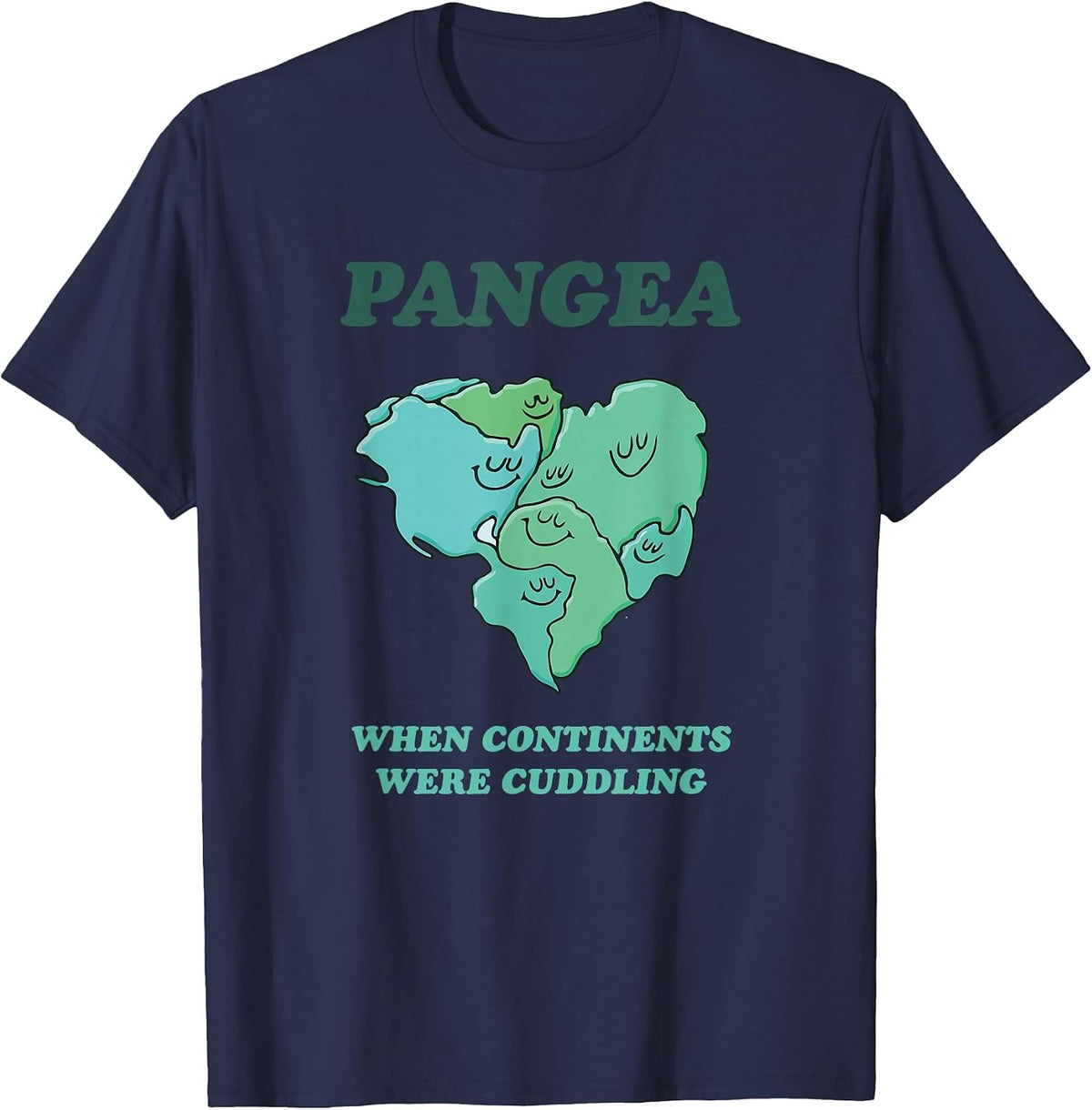 Reunite Pangea Funny Geology T-Shirt for Geologist T-Shirt - Navy Blue