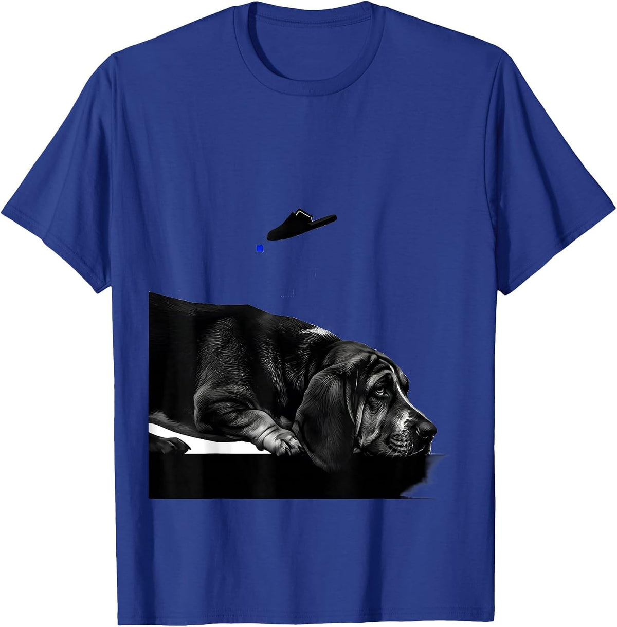Men's Basset Hound Sprawled Funny Dog Lover Humor T-Shirt - Royal Blue