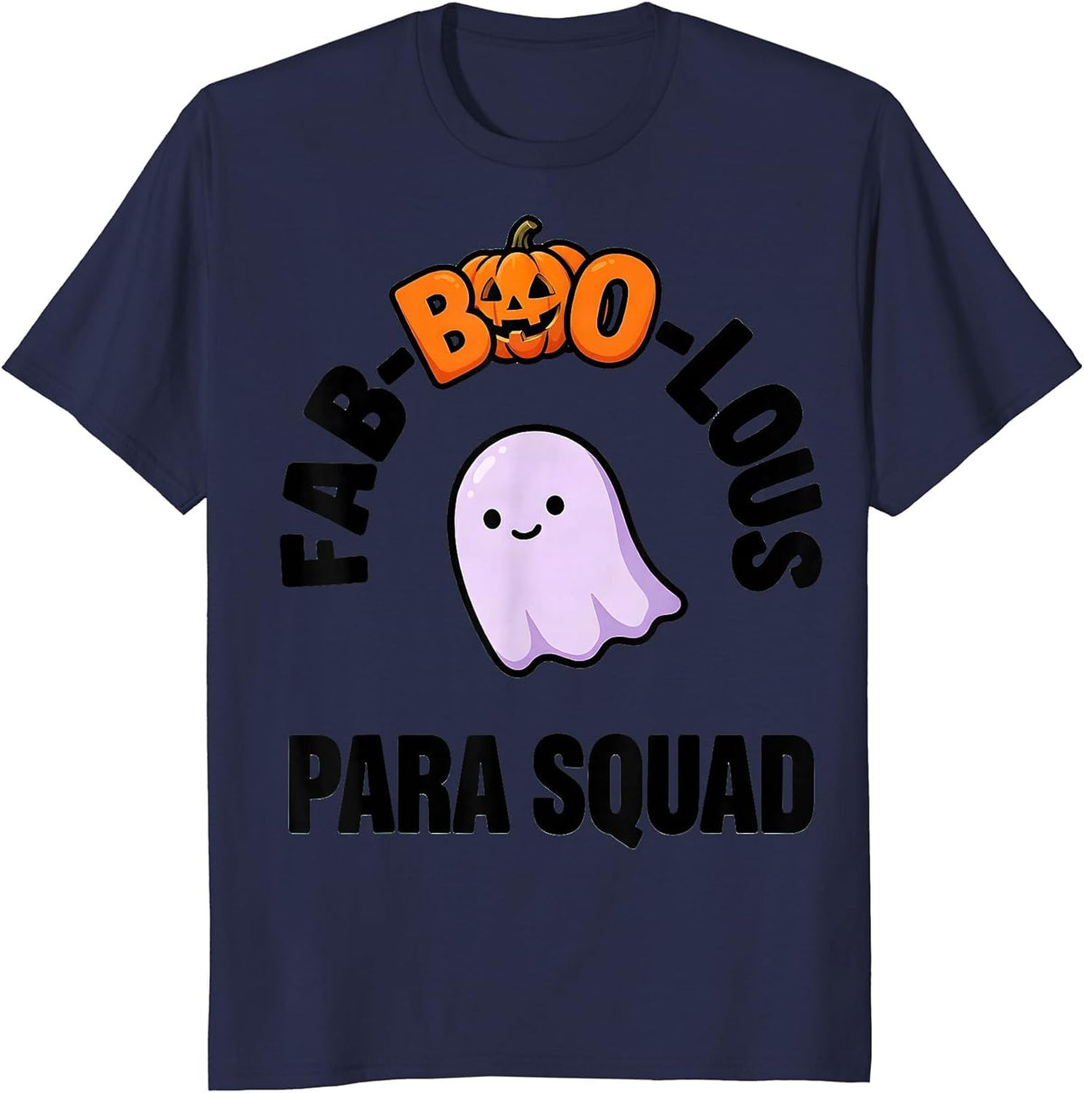 Fab-Boo-Lous Para Squad Cute Kawaii Halloween Para Squad T-Shirt - Navy Blue