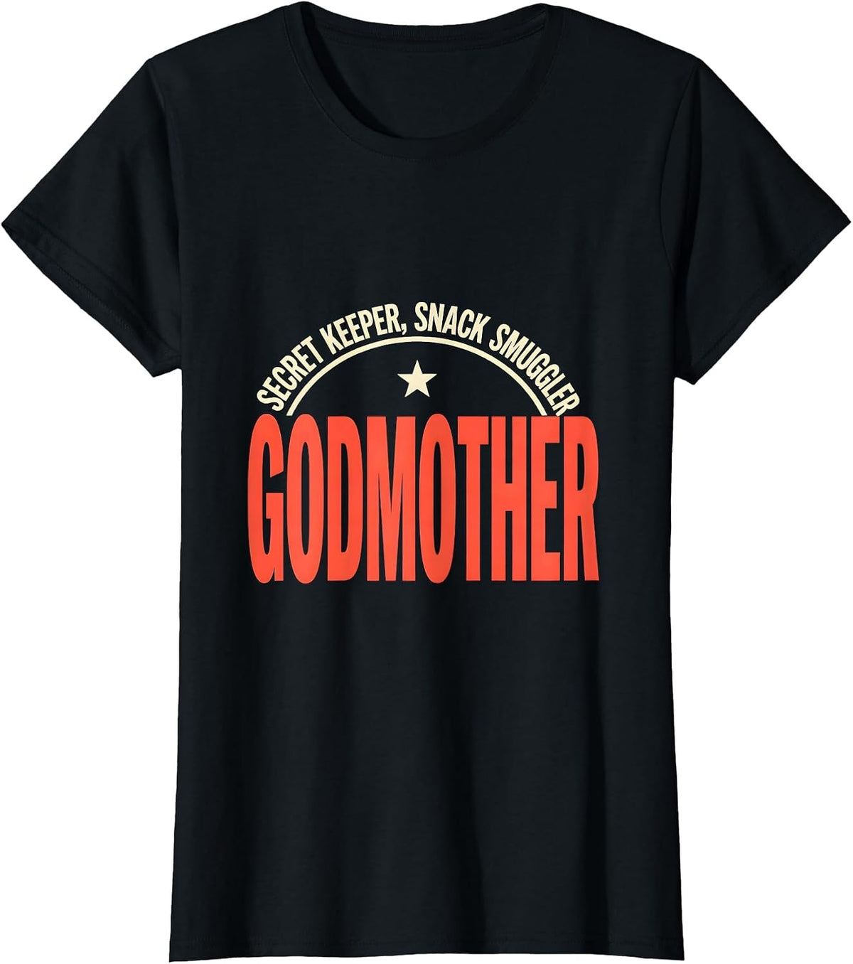 Secret Keeper Snack Smuggler Godmother Funny T-Shirt - Black