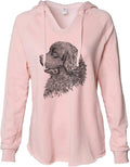 Inkopious Newfoundland Profile - Women's Cali Wave Hooded Sweatshirt - Blush