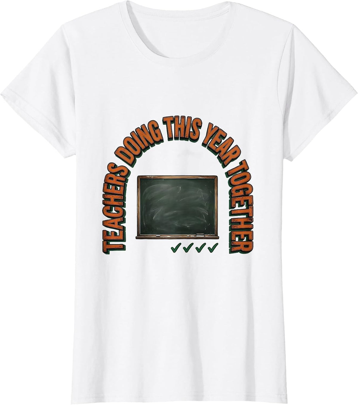 Teachers Doing This Year Together Vintage Teacher Crewneck T-Shirt - White