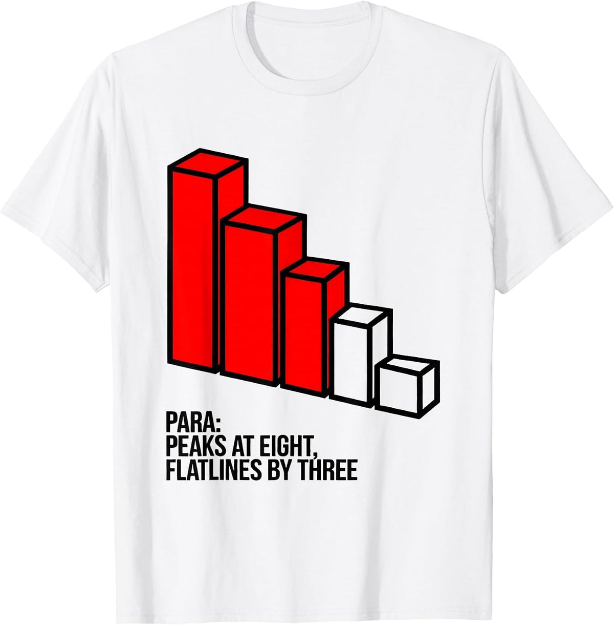 Men's Para Peaks At Eight Flatlines By Three Funny Paraeducator T-Shirt - White
