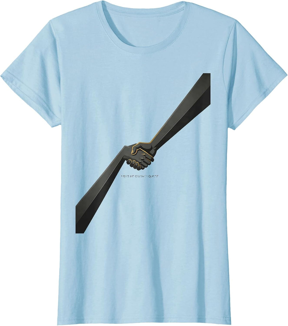 Meet Me On The Square Freemason Square And Compass Fraternal T-Shirt - Baby Blue