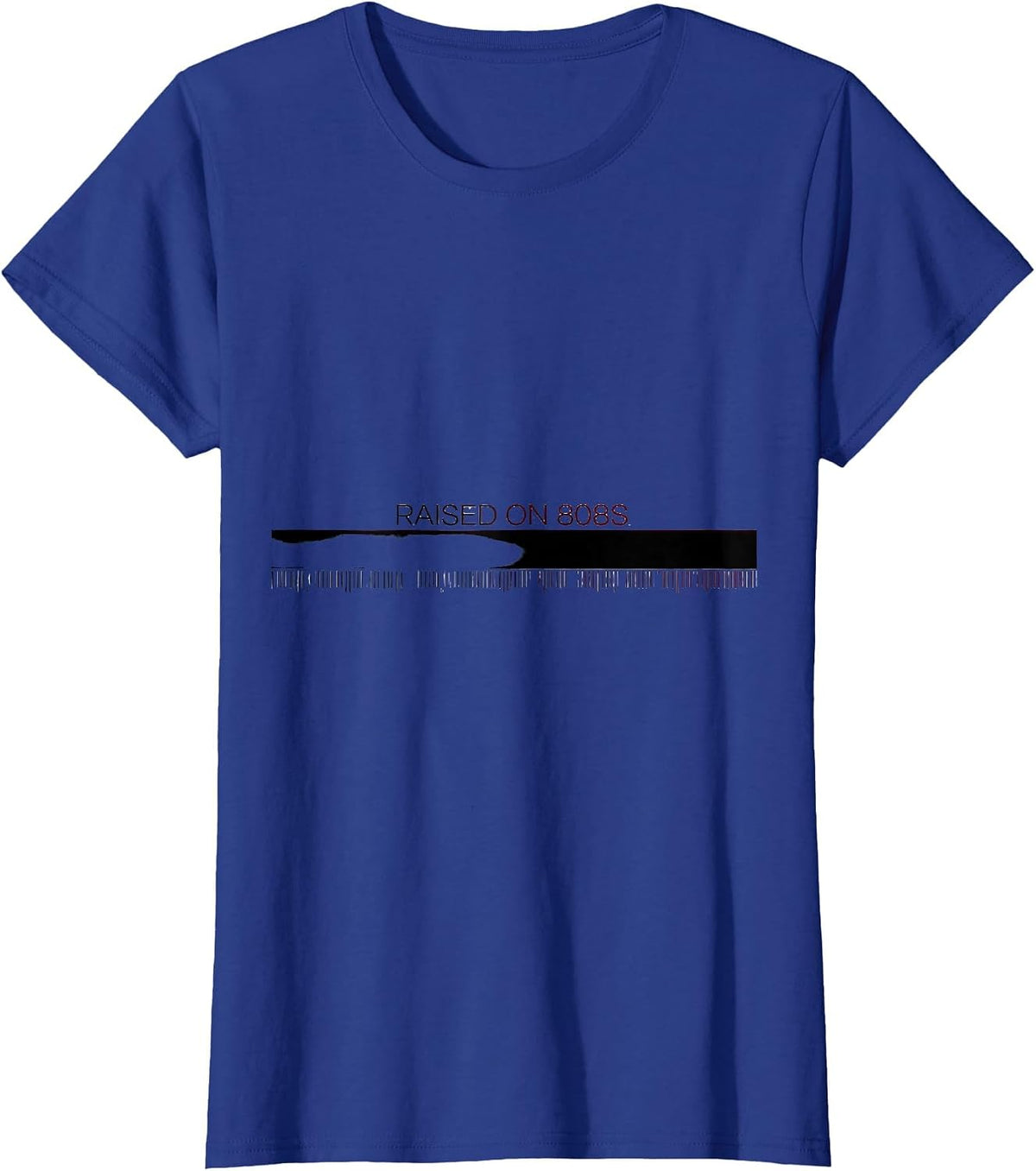 Women's Raised On 808s Minimalist Trap Music Hip Hop Gift T-Shirt - Royal Blue