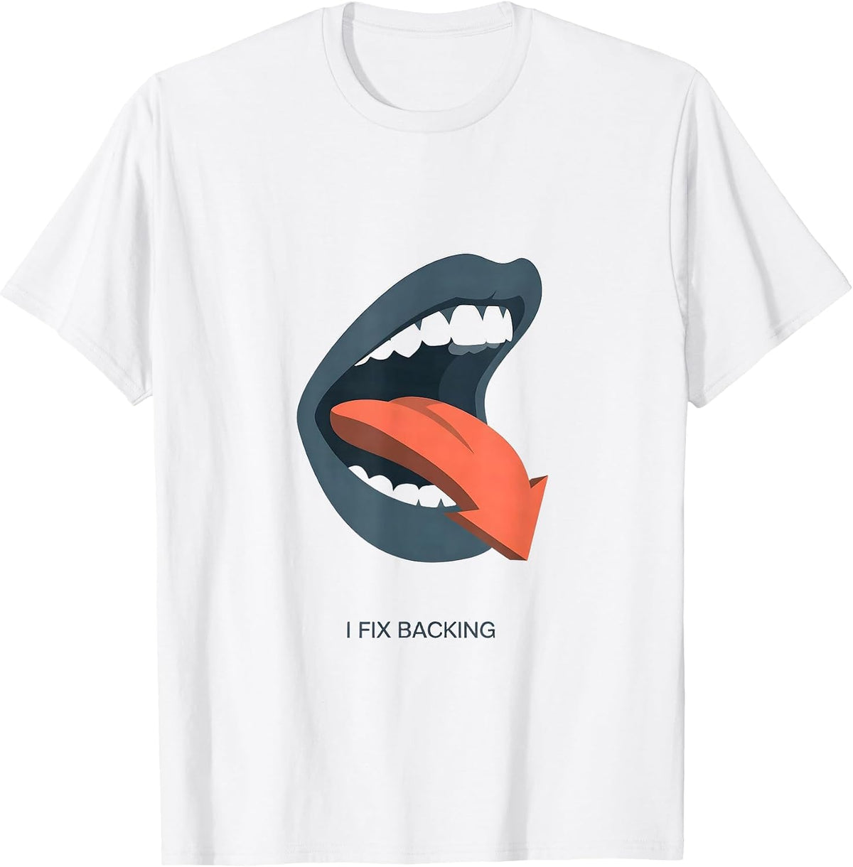 Men's I Fix Backing Editorial Conceptual Speech Language T-Shirt - White