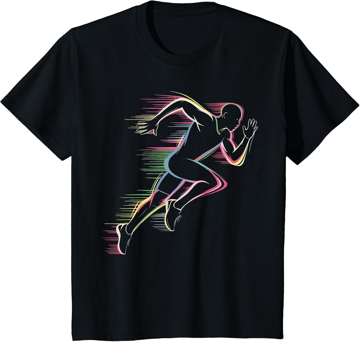 Sprinter Track and Field Runner Running Marathon Idea T-Shirt - Black