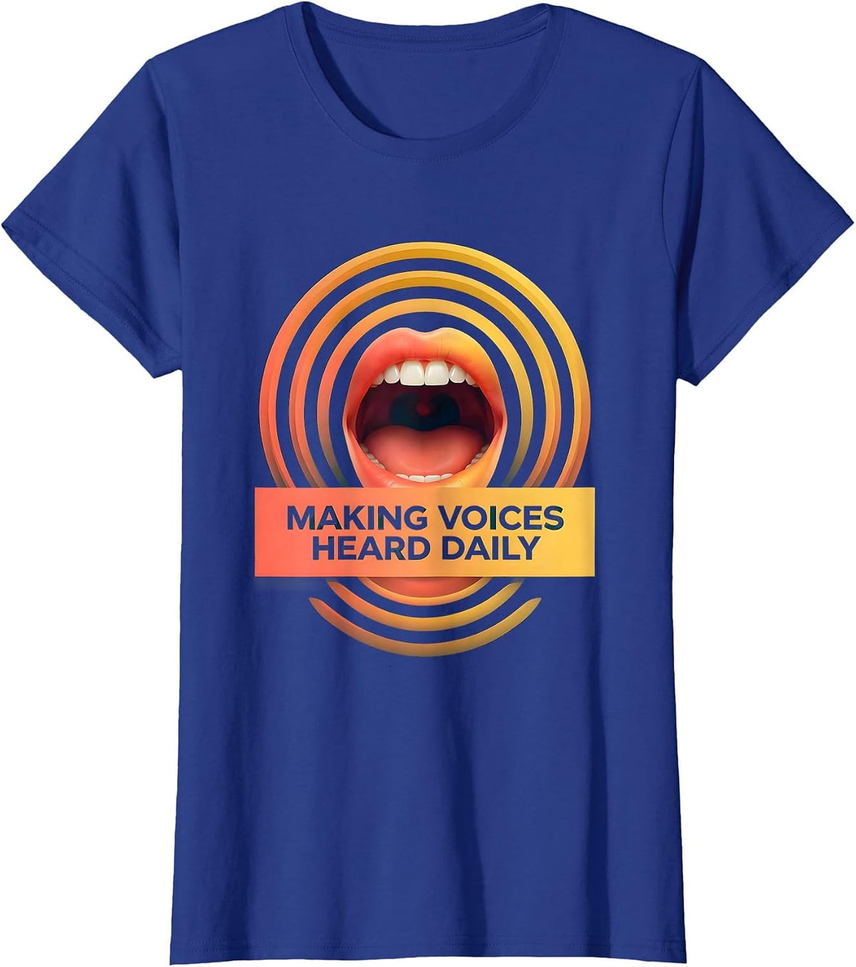 Women's Making Voices Heard Daily Speech Therapy Design T-Shirt - Royal Blue