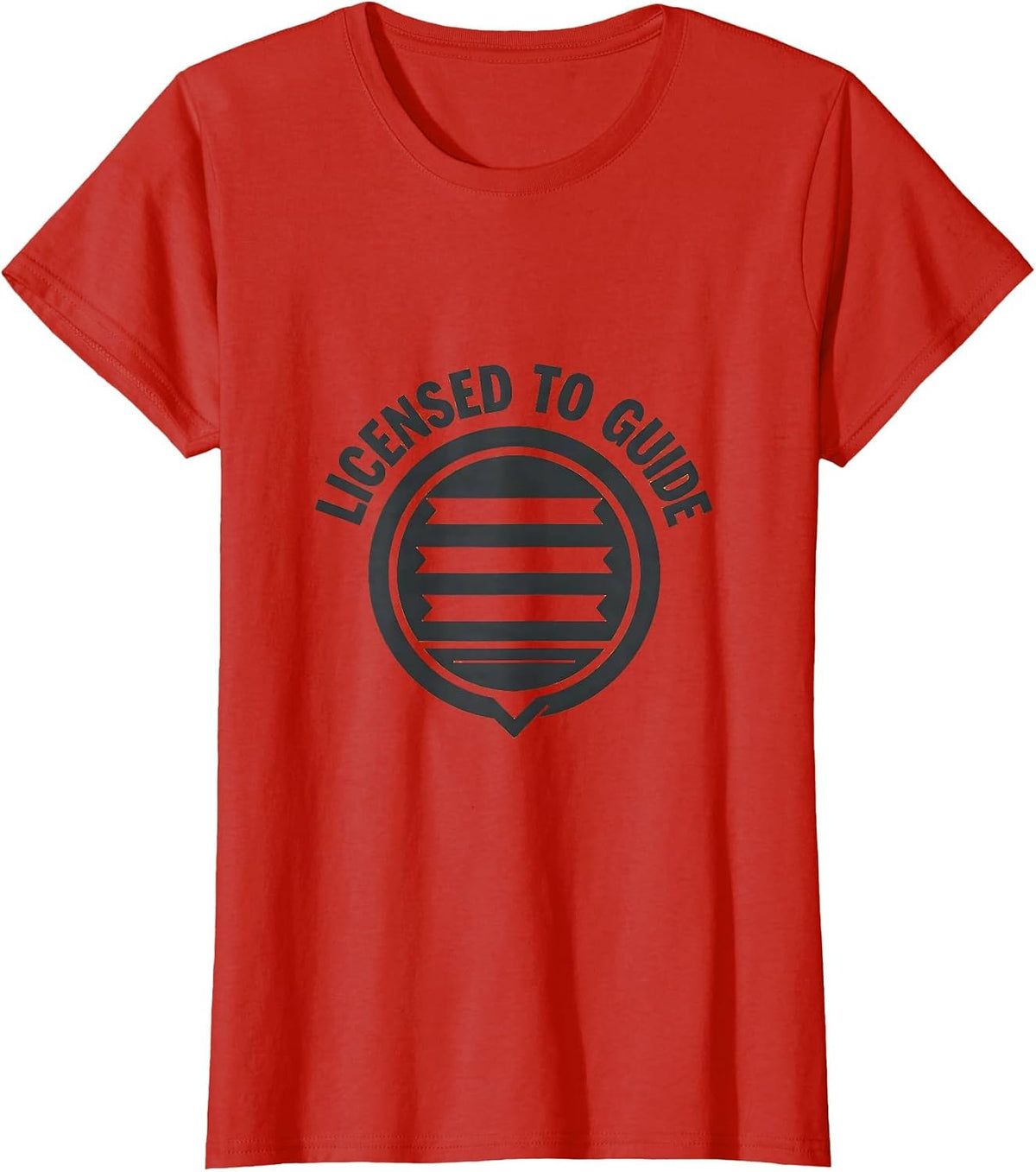 Women's Licensed To Guide Midcentury Modern Social Worker T-Shirt - Red