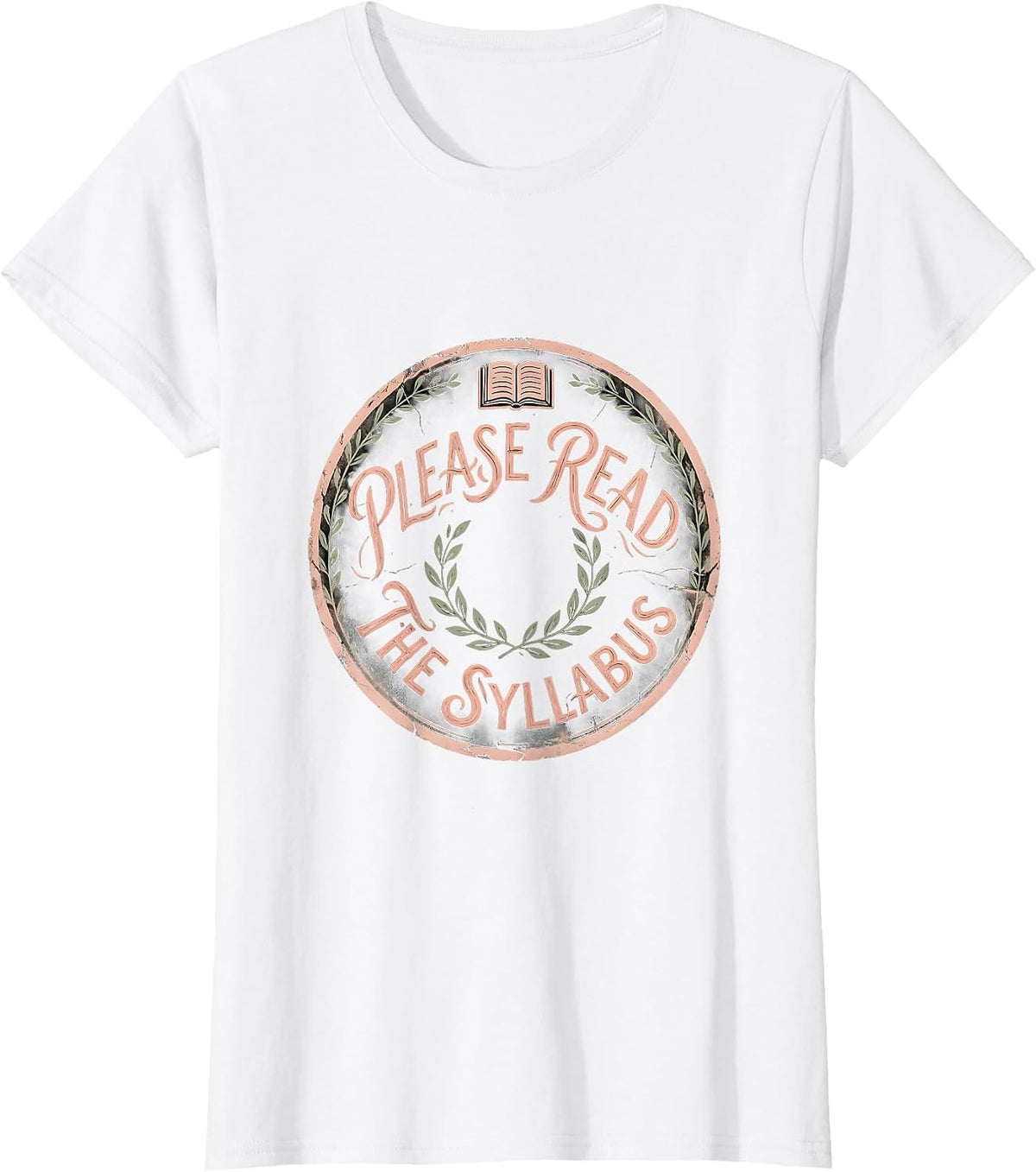 Please Read The Syllabus Teacher Design T-Shirt - White