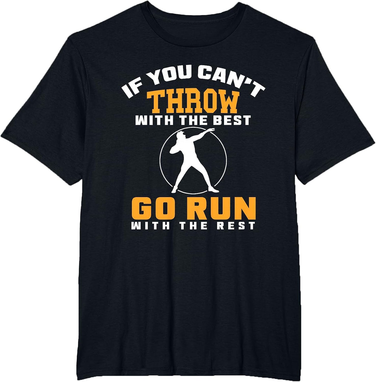 Shot Put Thrower Shot Putter Athlete Throw Track and Field T-Shirt - Black