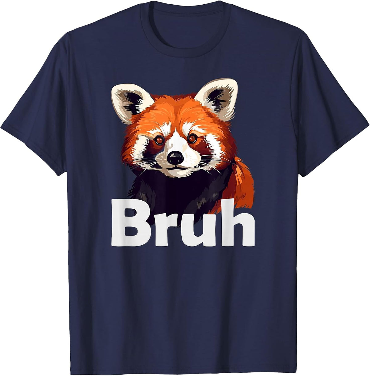 Red Panda Bruh T-Shirt - Navy Blue