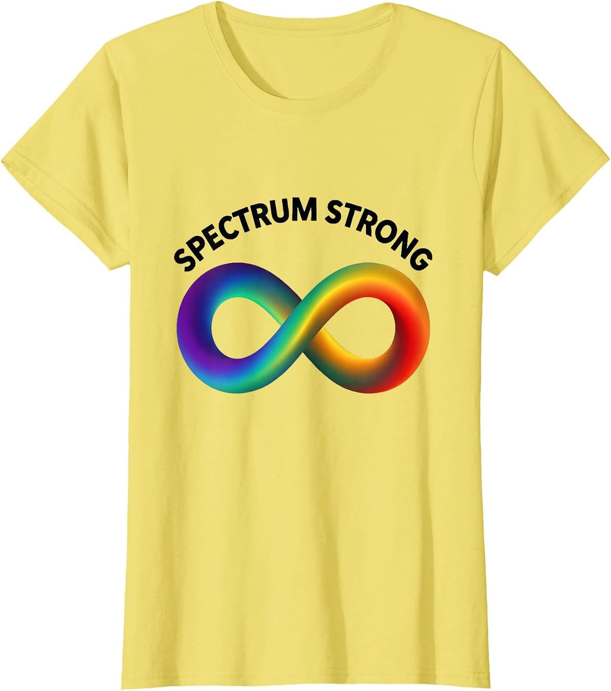 Spectrum Strong Autism Awareness Design T-Shirt - Lemon Yellow