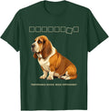 Men's Performance Review Needs Improvement Funny Basset Hound Dog T-Shirt - Dark Green