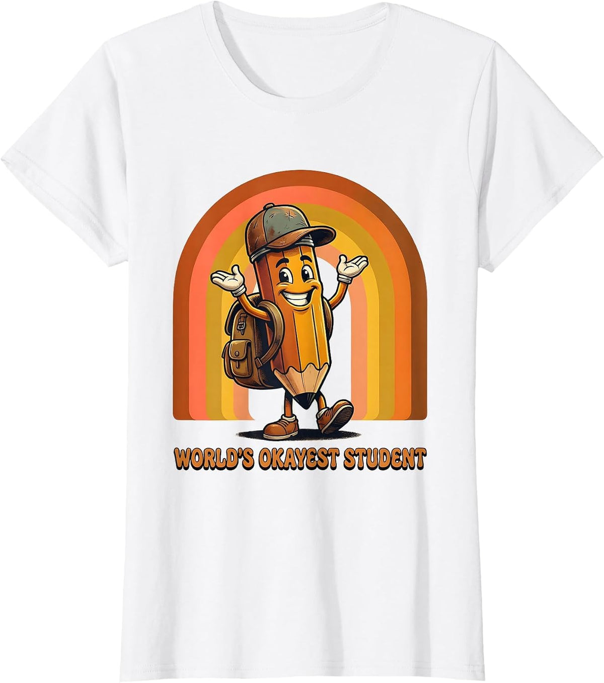 World's Okayest Student 2nd Grade Design T-Shirt - White