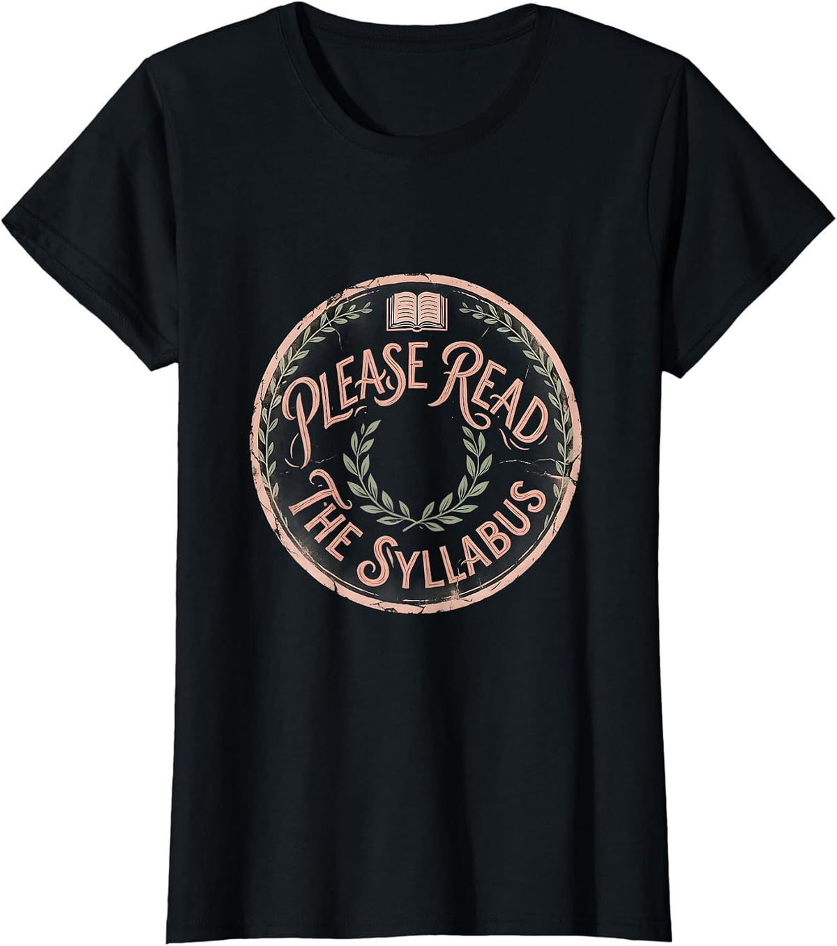 Please Read The Syllabus Teacher Design T-Shirt - Black