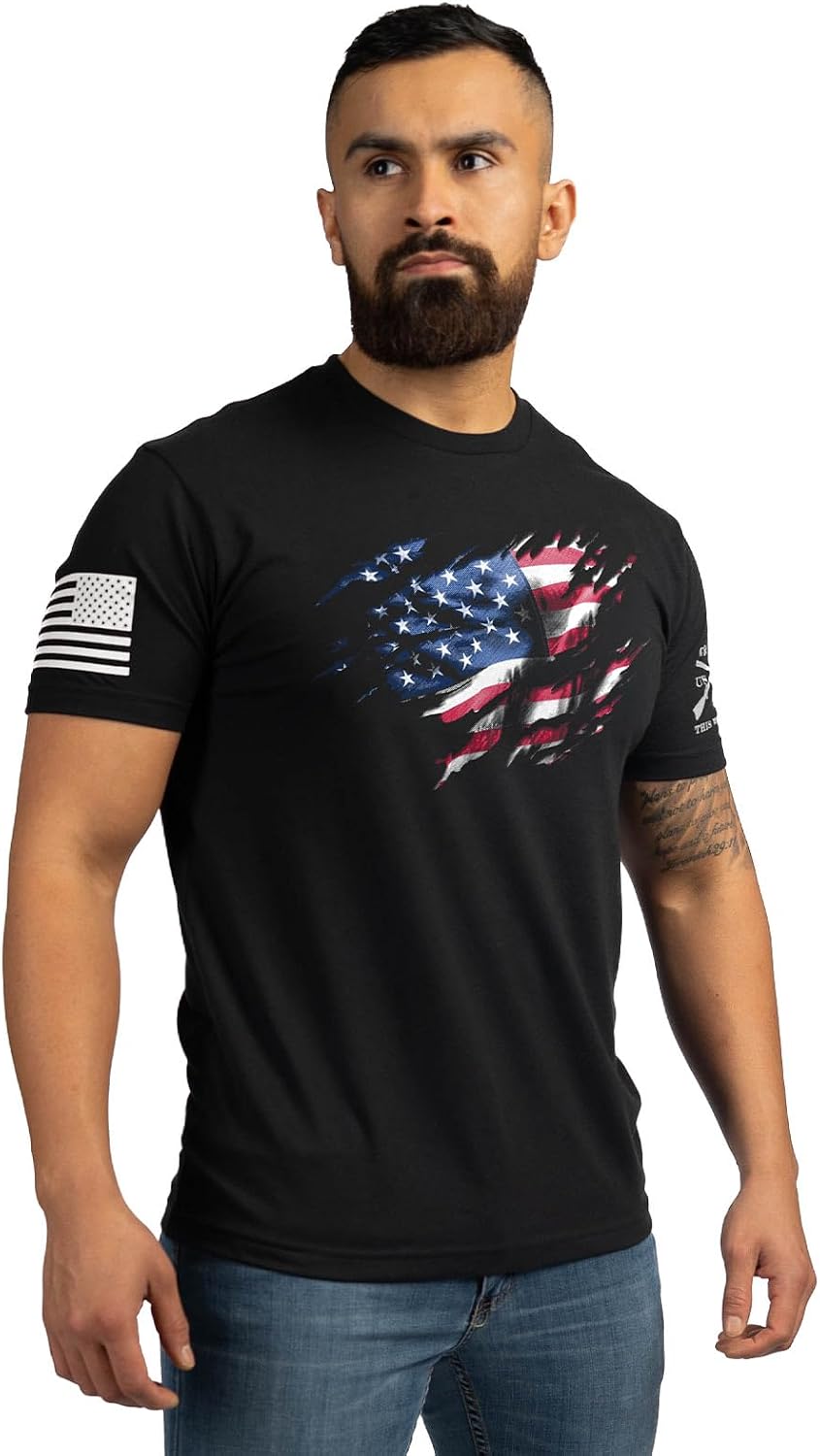 Grunt Style Still Standing Men's USA Graphic Tee - Black