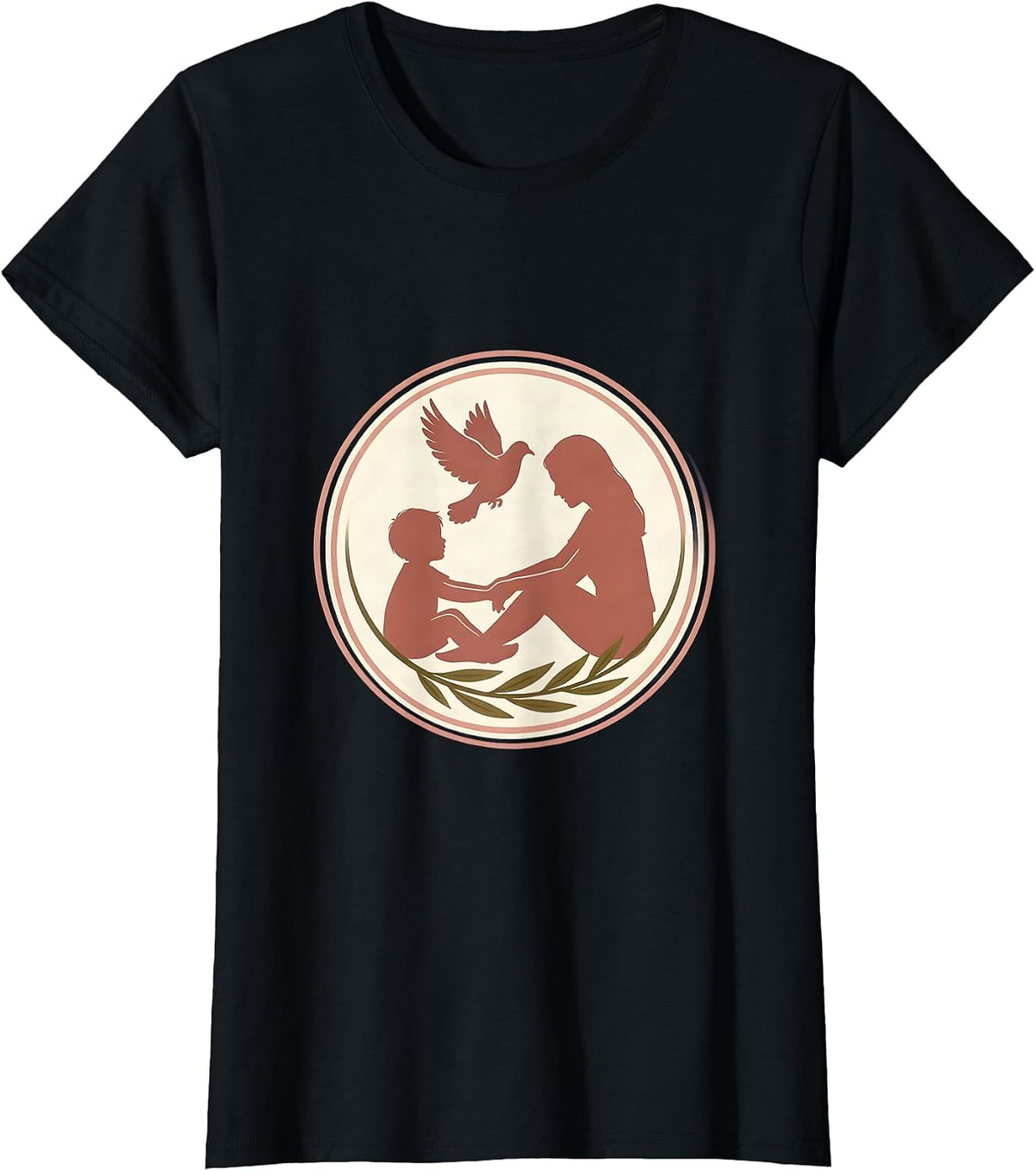 Women's Speech Therapy Illustration Graphic Design T-Shirt - Black