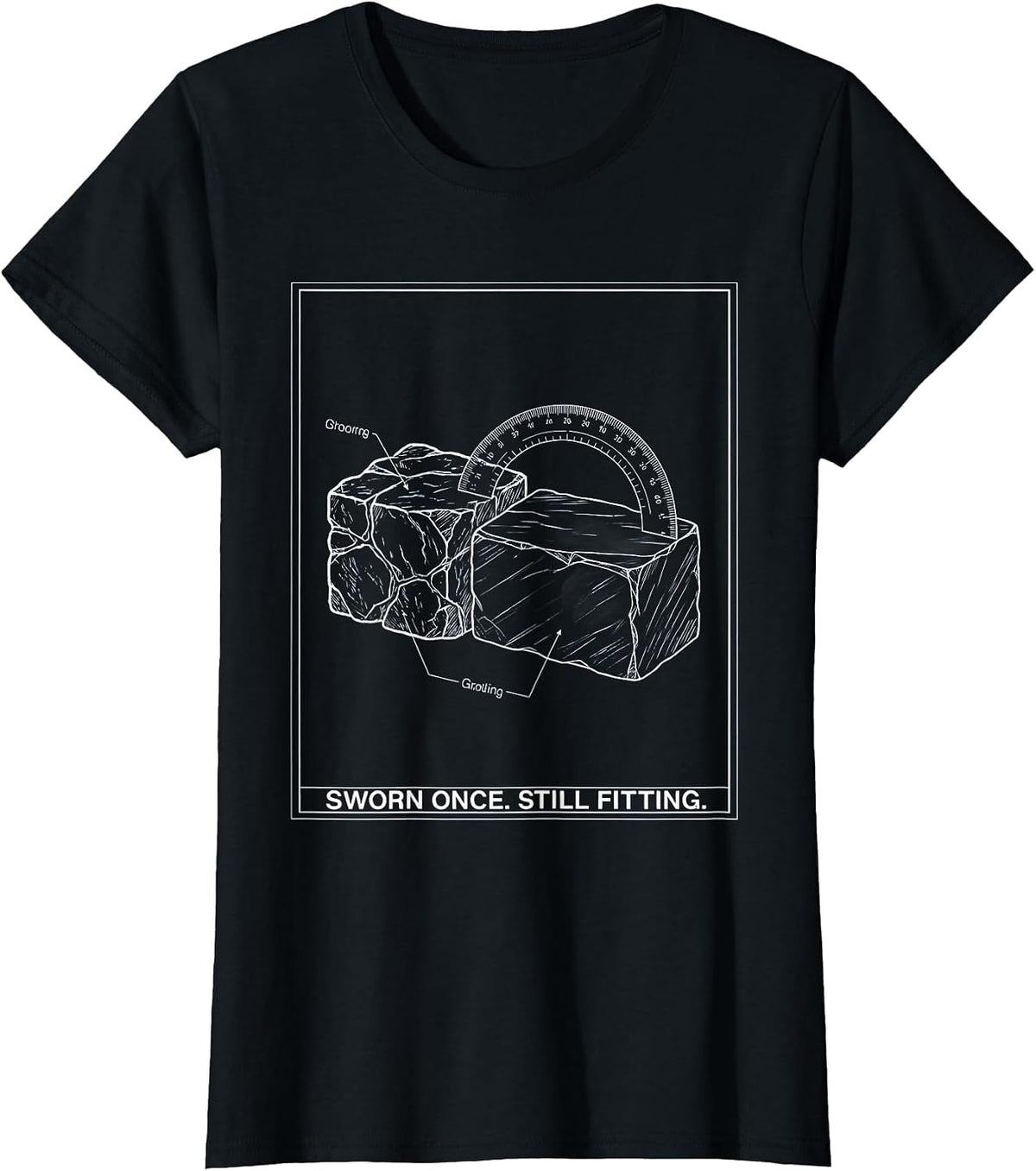 Sworn Once Still Fitting Freemason Square & Compass T-Shirt - Black