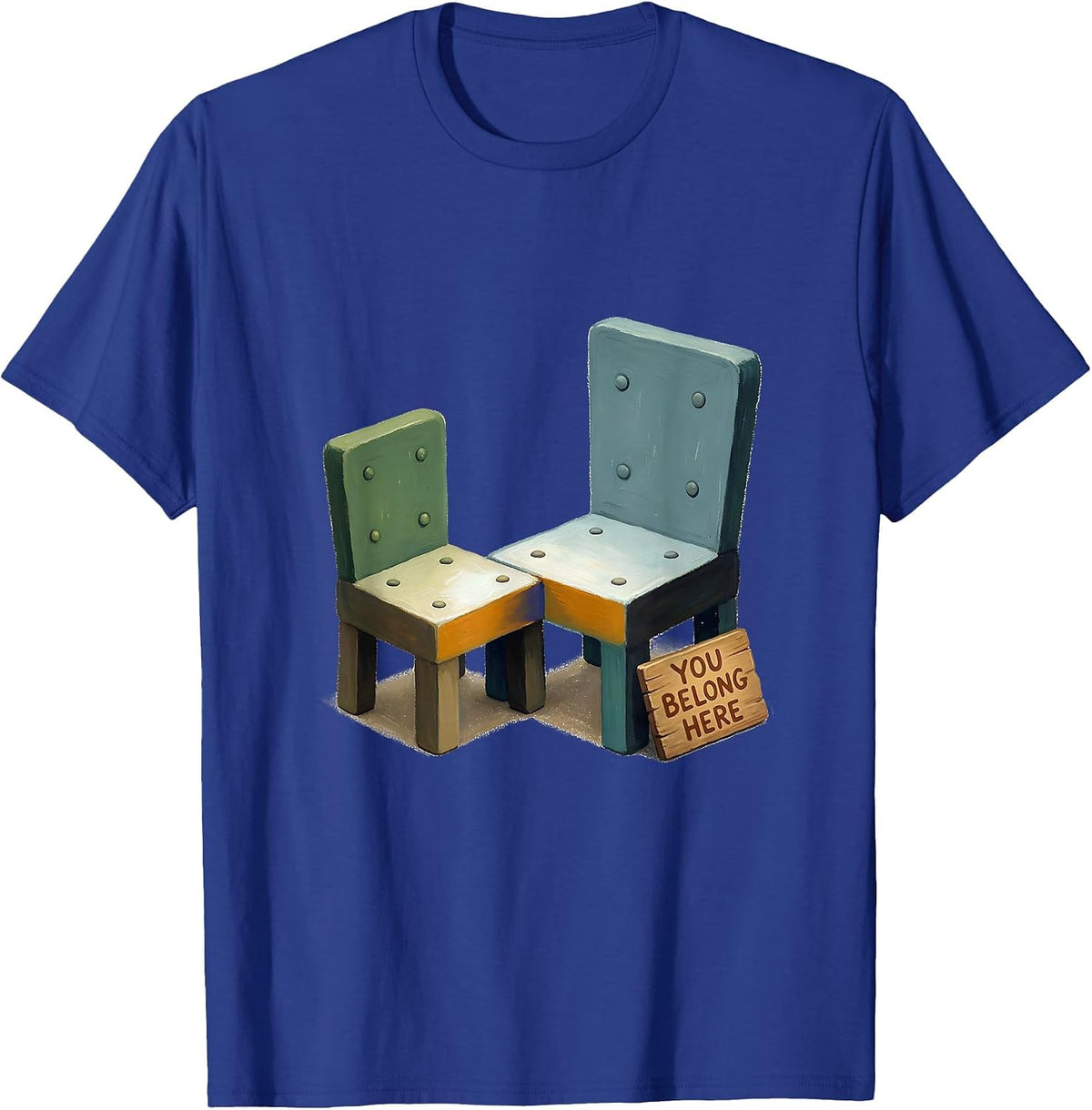 You Belong Here Storybook Special Education Teacher Autism T-Shirt - Royal Blue