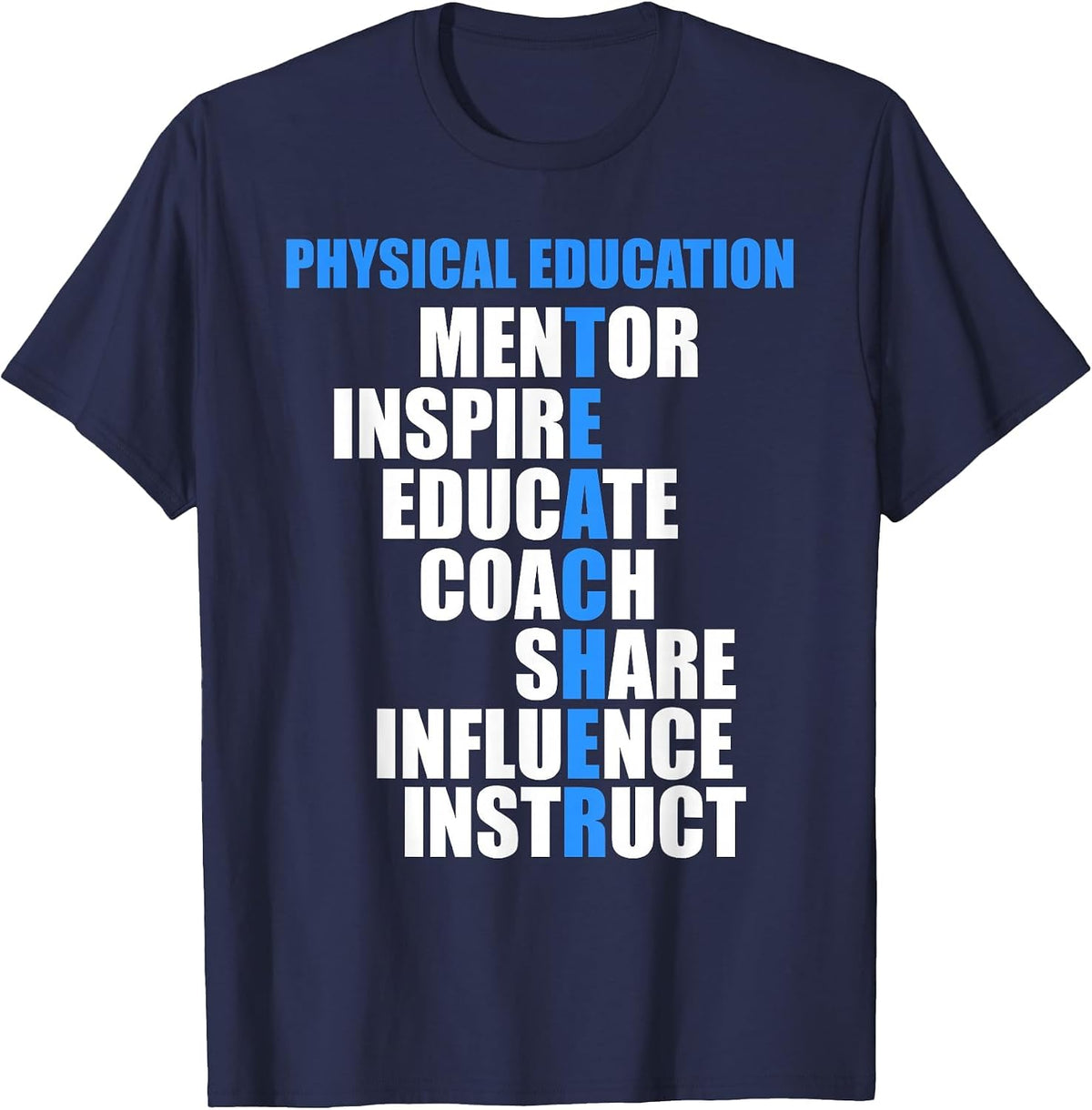 PE Physical Education Teacher - for PE Teacher T-Shirt - Navy Blue