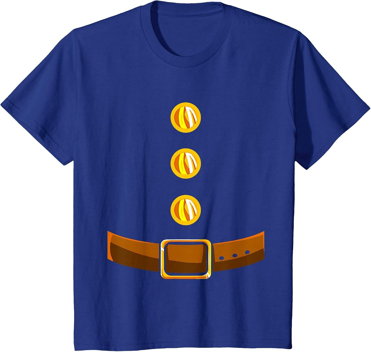 Dwarf Easy Halloween Costume Matching Group Couples Kids T-Shirt - Royal Blue