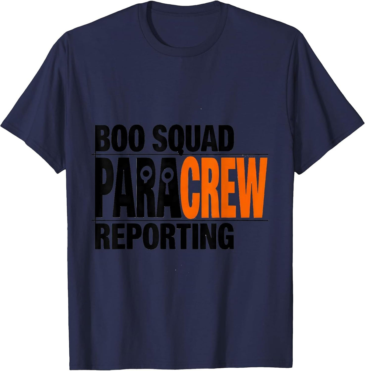 Boo Squad Para Crew Reporting SPED Paraprofessional T-Shirt - Navy Blue