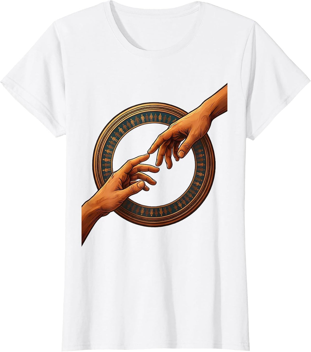 Social Worker Reaching Hands Connection Graphic T-Shirt - White