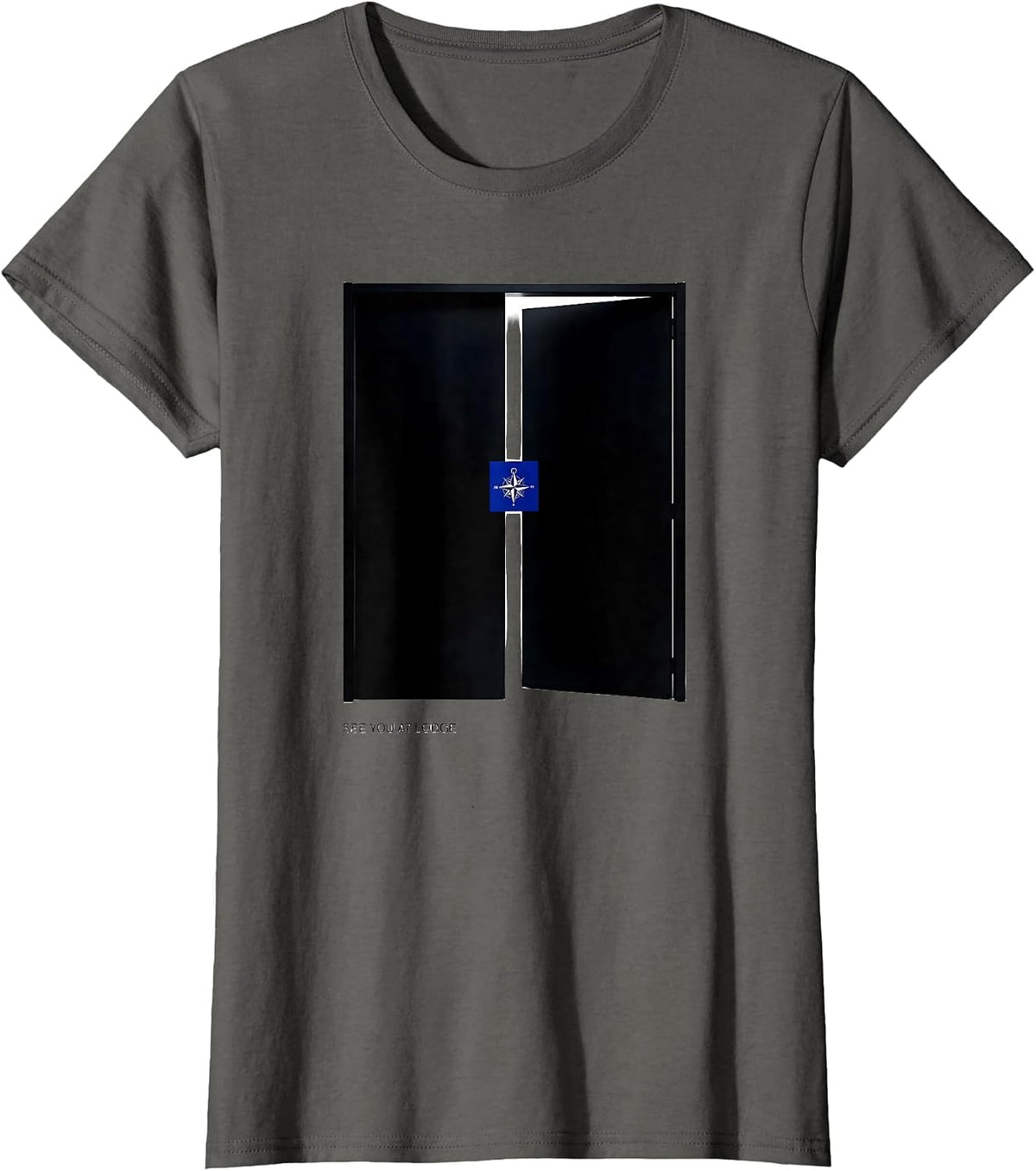 Women's See You At Lodge Masonic Square & Compass Freemason T-Shirt - Asphalt Grey