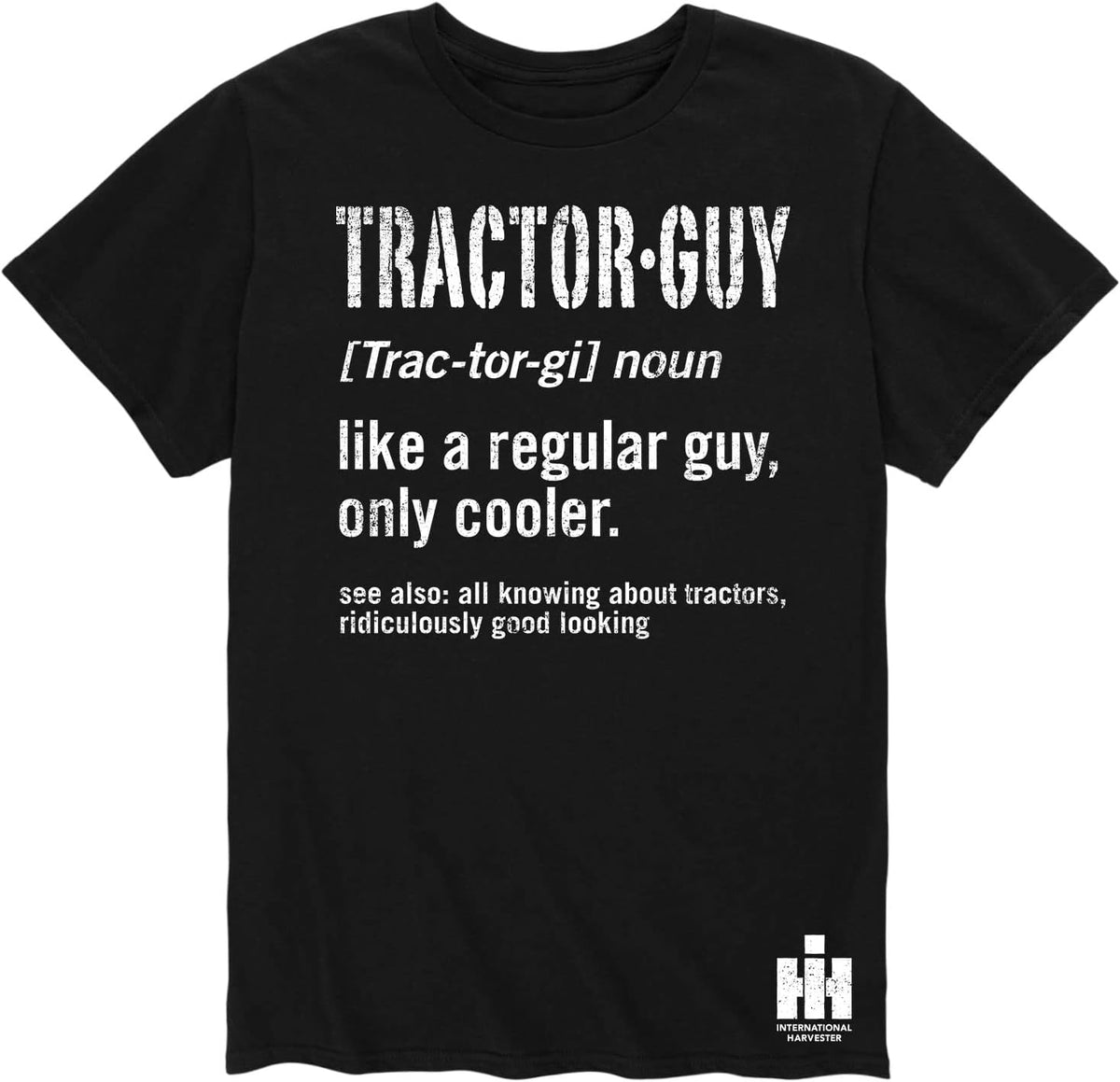 International Harvester - Tractor Guy Definition - Mens Short Sleeve Tee - Black