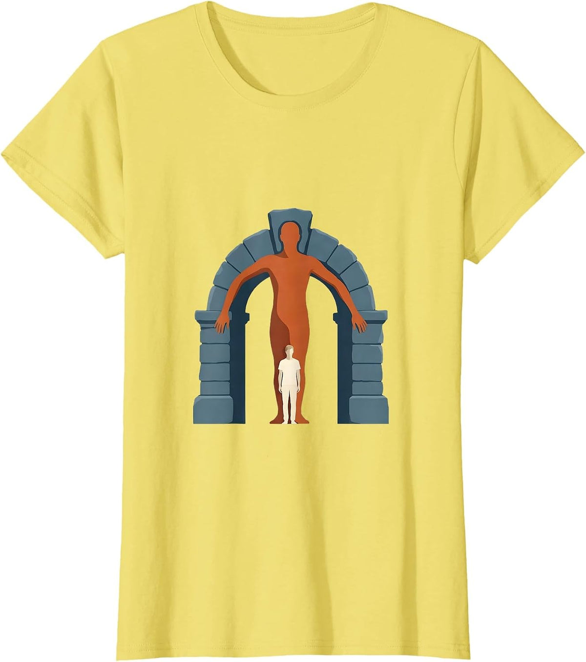 Women's Stone Arch Paraprofessional Support Staff Humor T-Shirt - Lemon Yellow