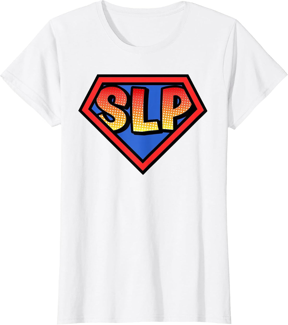 Superhero SLP Speech Therapy Halloween Costume Tees T-Shirt - White