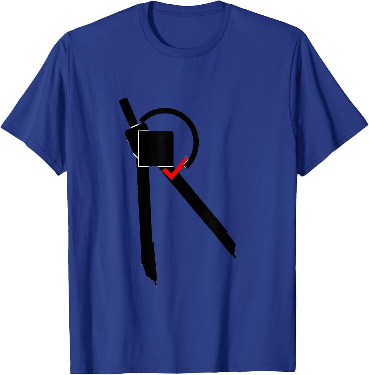 Men's Square and Compass Freemason Fraternal Pride T-Shirt - Royal Blue