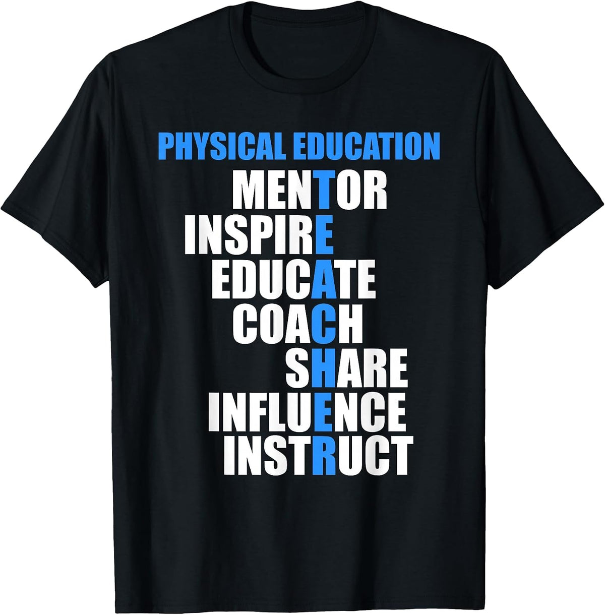 PE Physical Education Teacher - for PE Teacher T-Shirt - Black