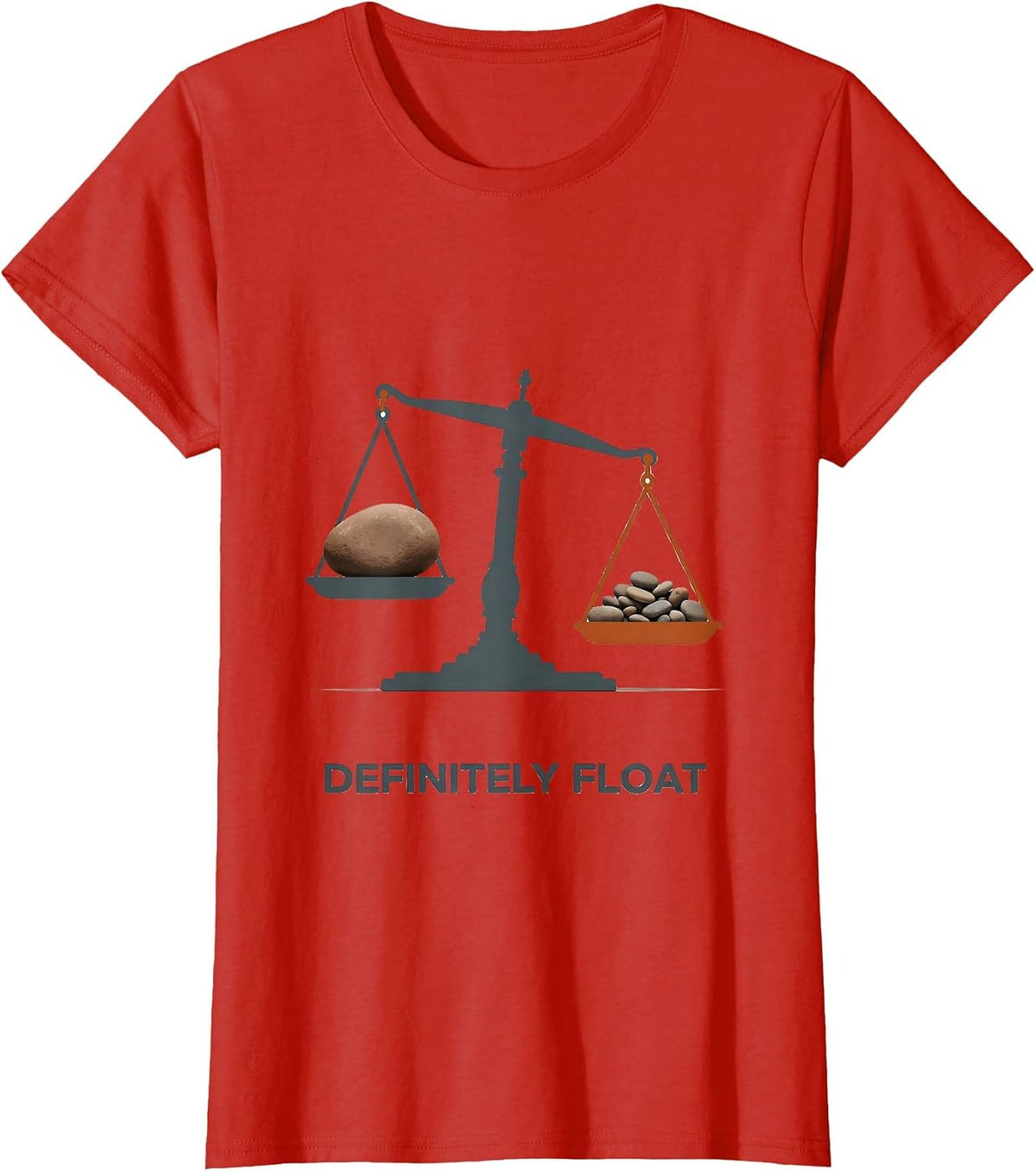 Definitely Float Funny Rock Collector Geology Humor T-Shirt - Red