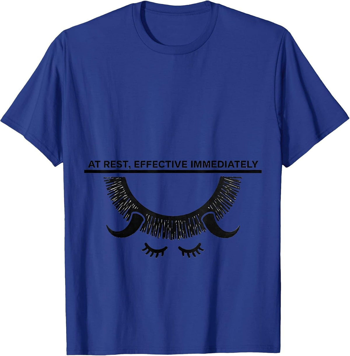 Men's At Rest Effective Immediately Funny Highland Cow Lover Gift T-Shirt - Royal Blue