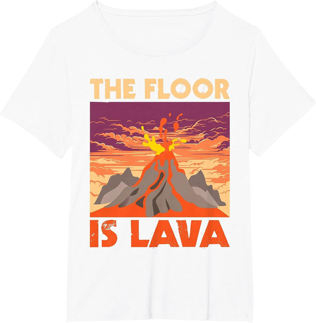 The Floor is Lava - Volcanologist Volcanology Volcano Lover T-Shirt - White