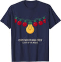 Christmas Pajama Crew, I Light Up The Middle Funny T-Shirt - Navy Blue
