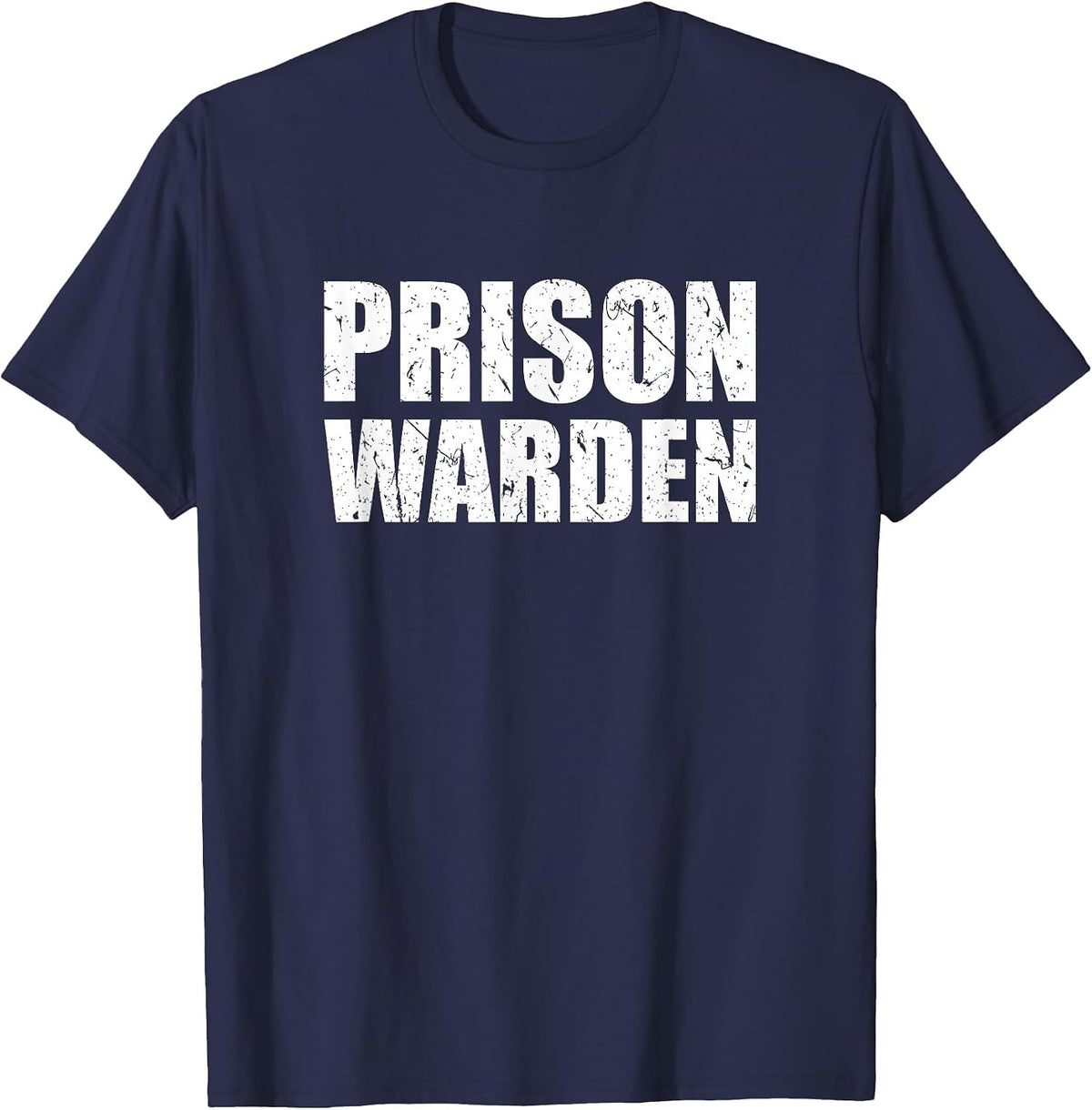 Prison Warden Costume Jail Corrections Officer Halloween T-Shirt - Navy Blue