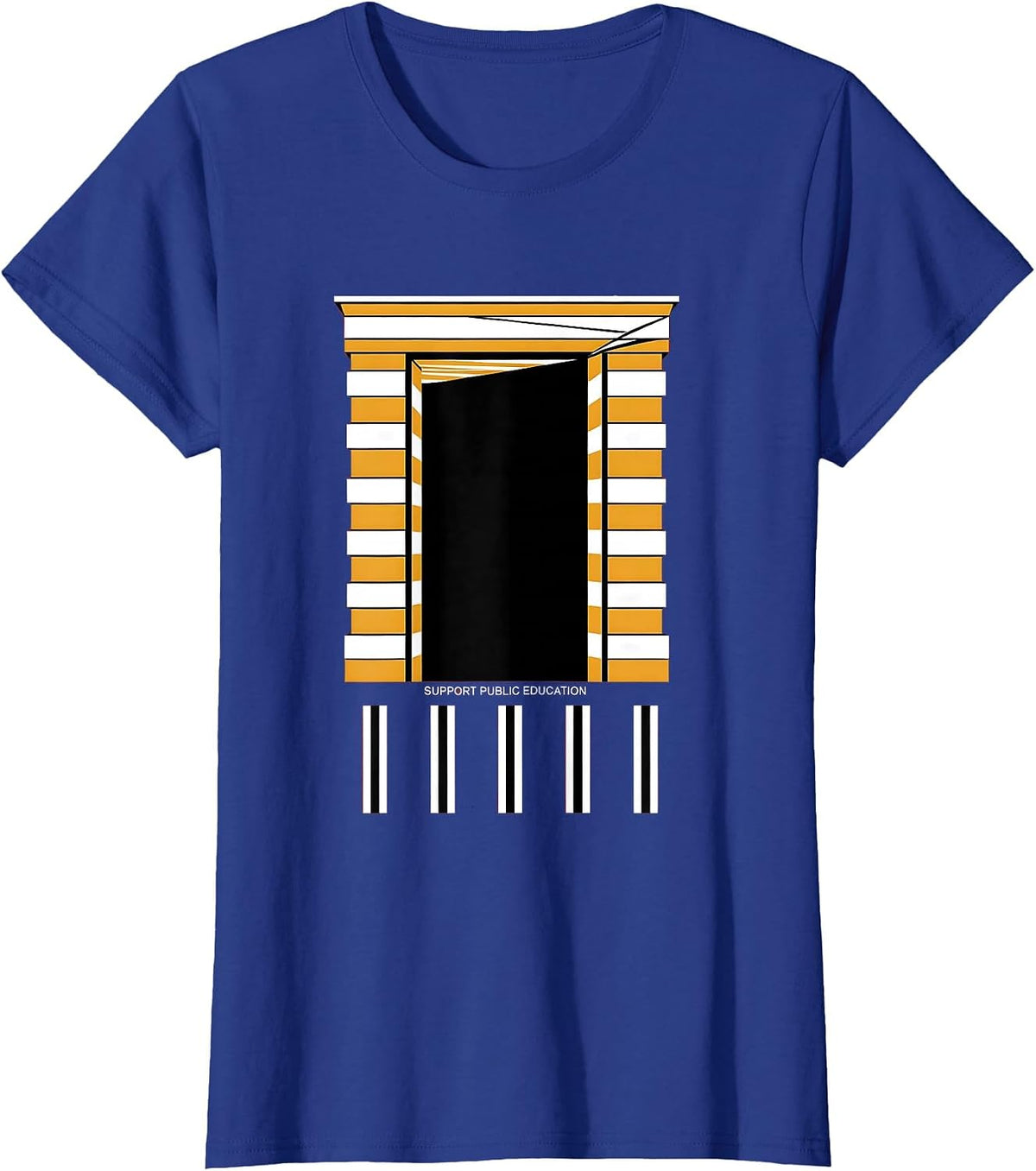 Women's Support Public Education Teacher Red For Ed Protest T-Shirt - Royal Blue